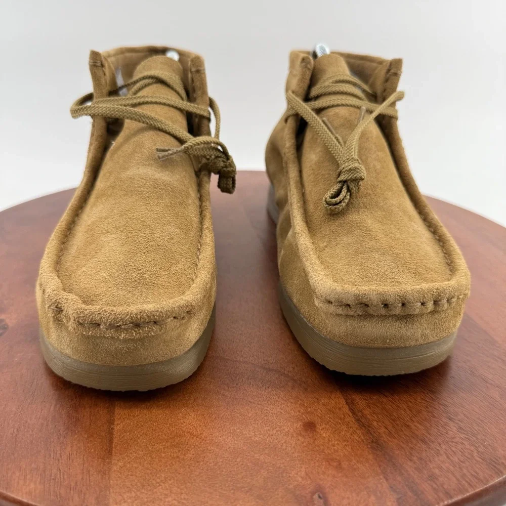 Clarks Wallaston Boot Mens 10M Dark Sand Suede Wallabee Style Chukka Ankle Boots